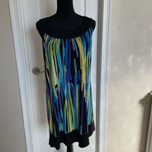 Ronni Nicole Black and Multicolor Sleeveless Tunic